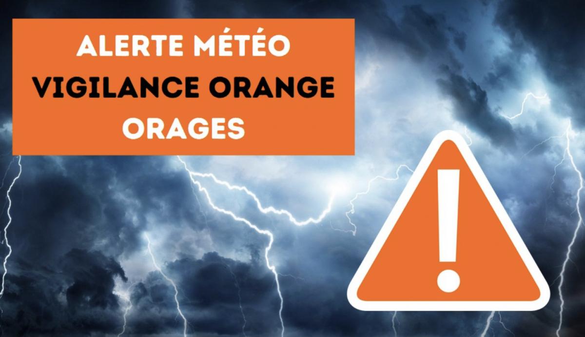 Vigilance MétéoFrance orange - Orages