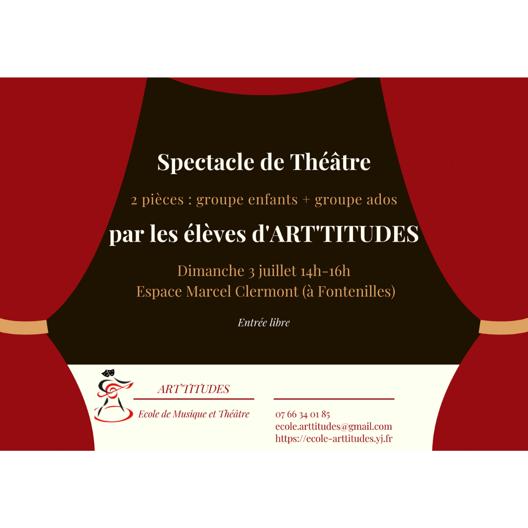 Art'titudes: théâtre le 3 juillet à 14h à Fontenilles