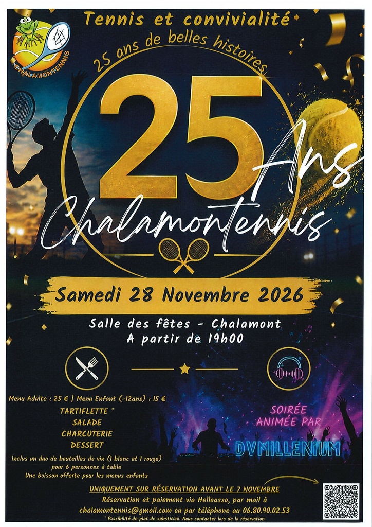 25 ans de Chalamontennis