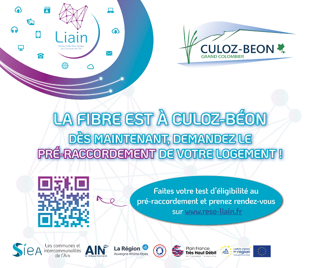 La Fibre est à Culoz-Béon, pensez au pré-raccordement !