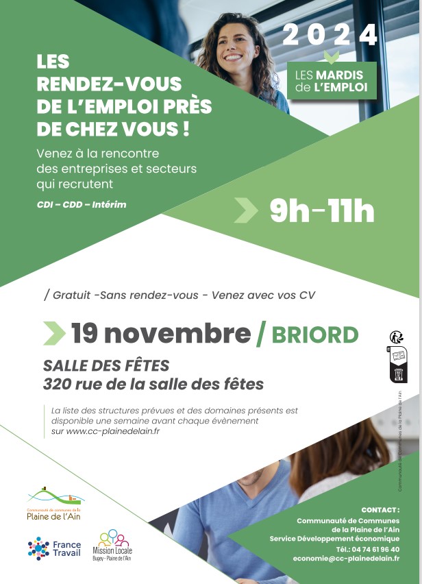 INFO CCPA - Les mardis de l'emploi