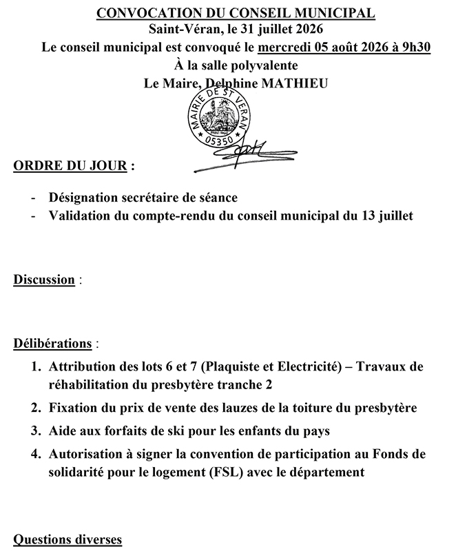 convocation-conseil-municipal-saint-veran-05-08-2026