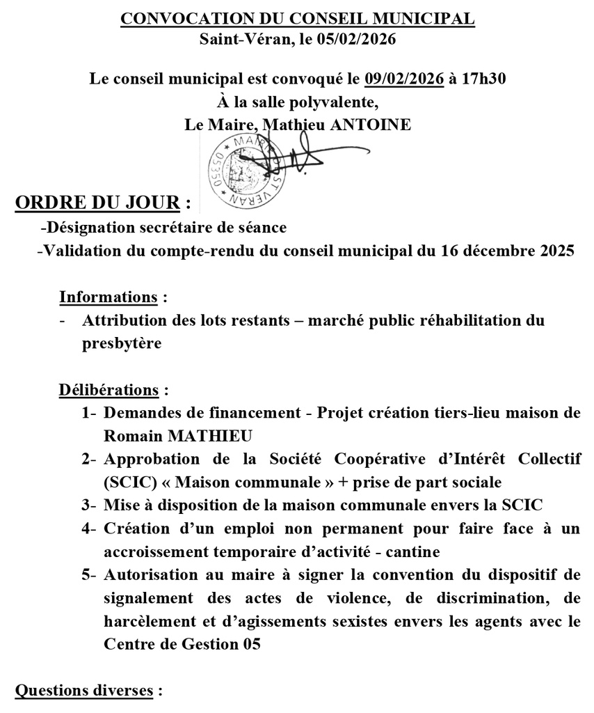convocation-conseil-municipal-saint-veran-09-02-2026