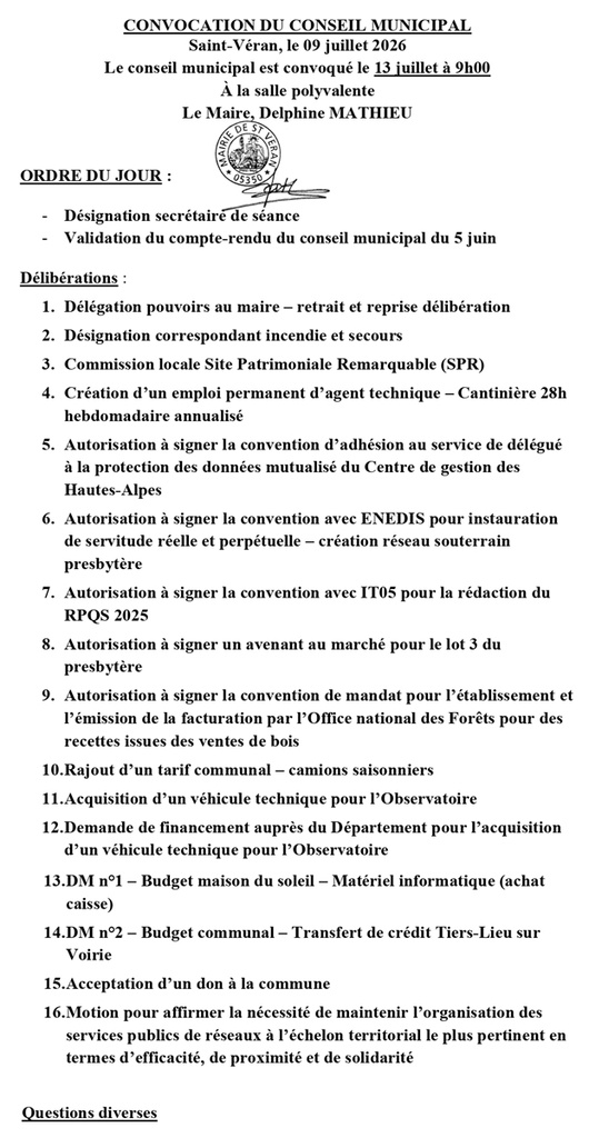 convocation-conseil-municipal-saint-veran-13-07-2026
