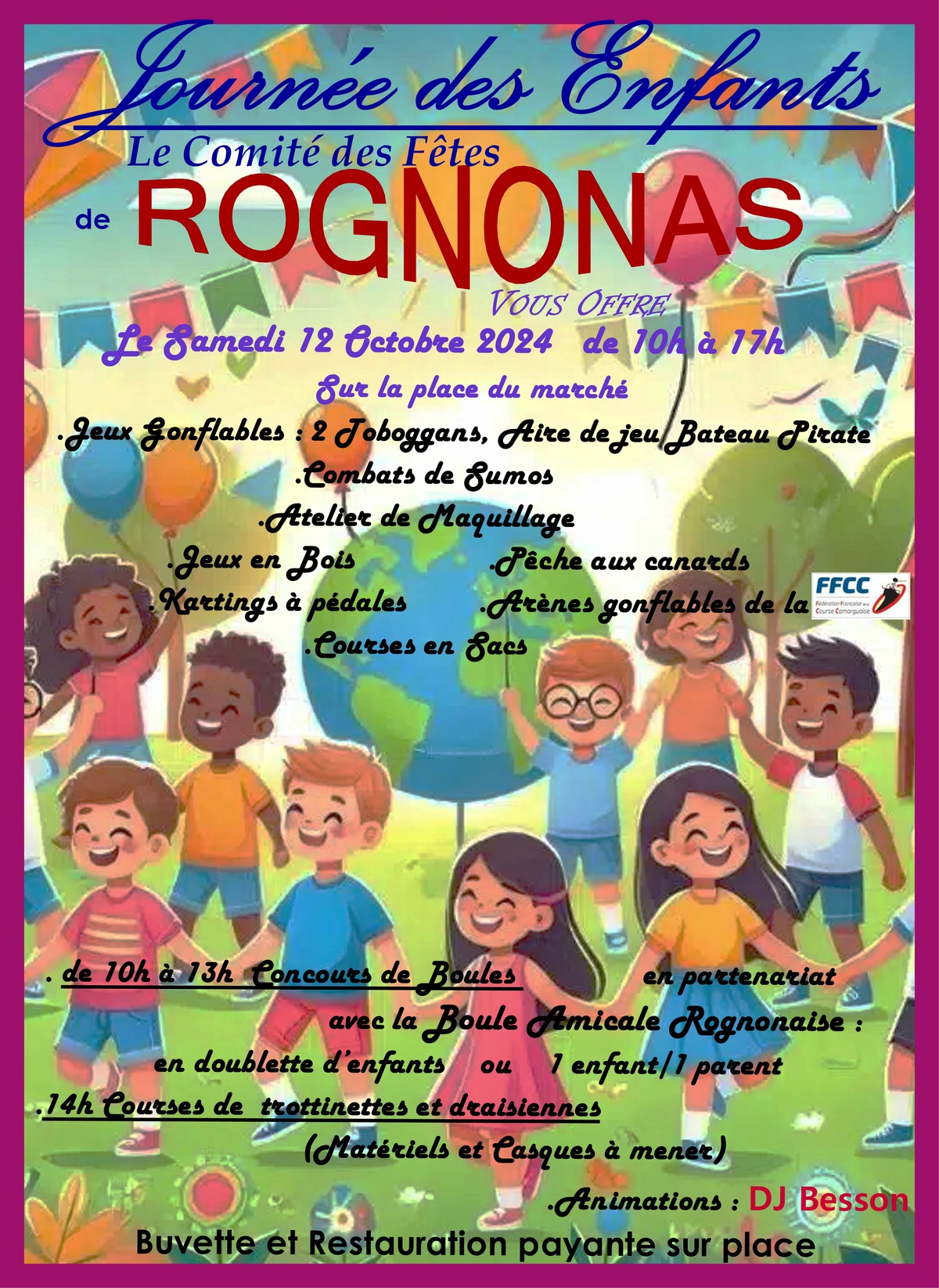 Journée des enfants du Comité de Fêtes de Rognonas