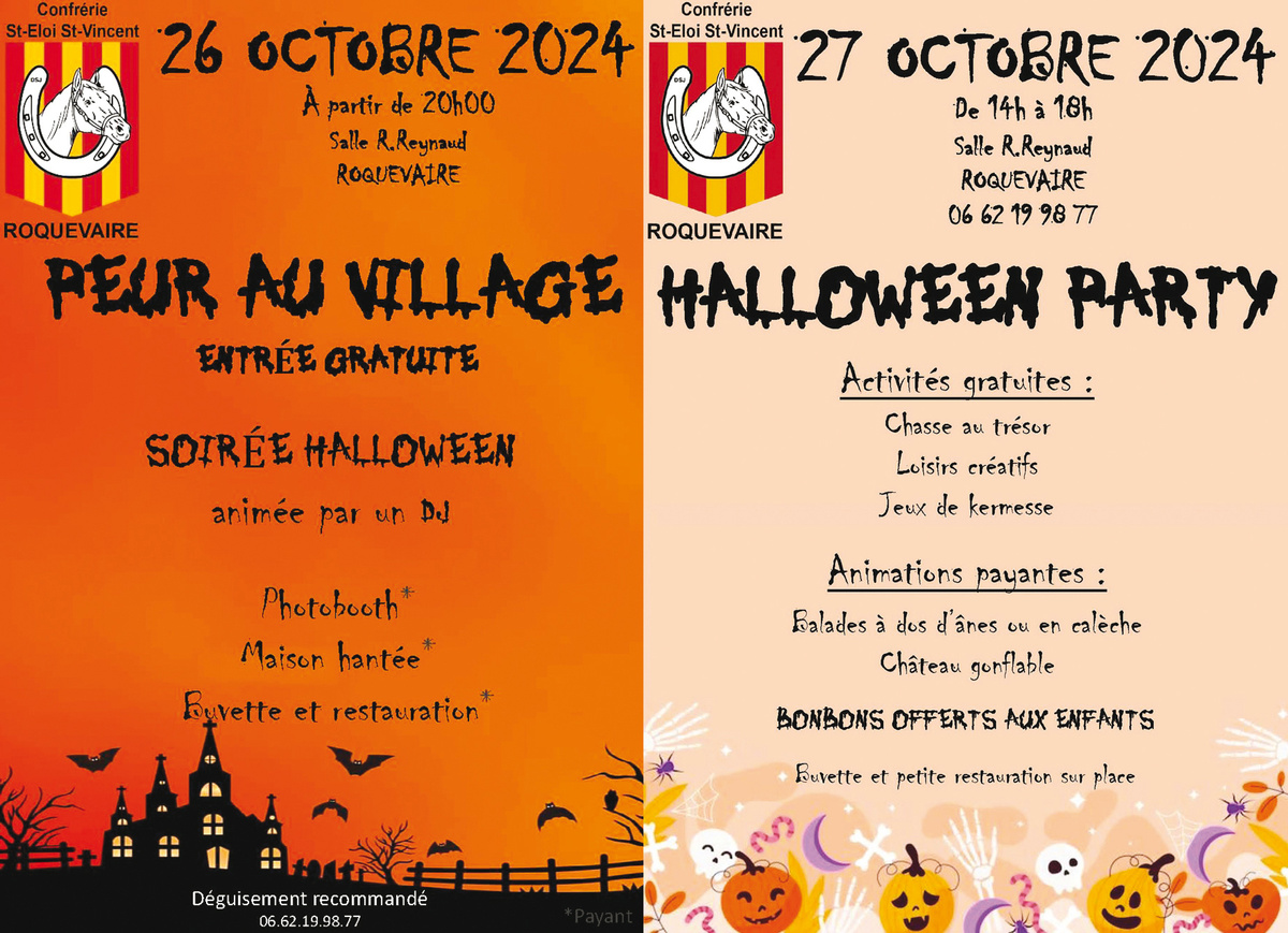 🎃 HALLOWEEN S’INVITE A ROQUEVAIRE CE WEEK-END 😈