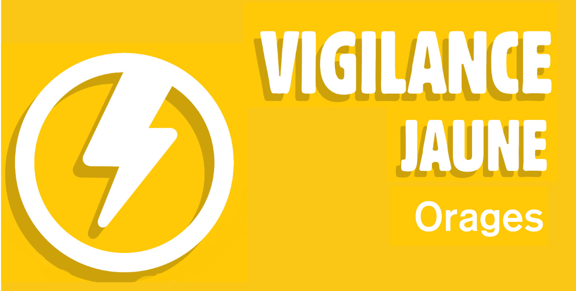 VIGILANCE JAUNE - PLUIE - ORAGES