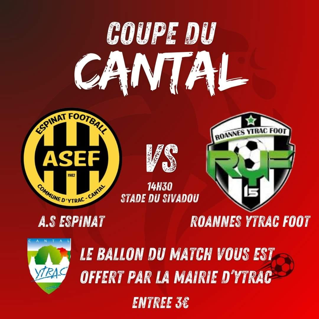 Coupe du Cantal de Foot,ce dimanche, que le meilleur gagne !