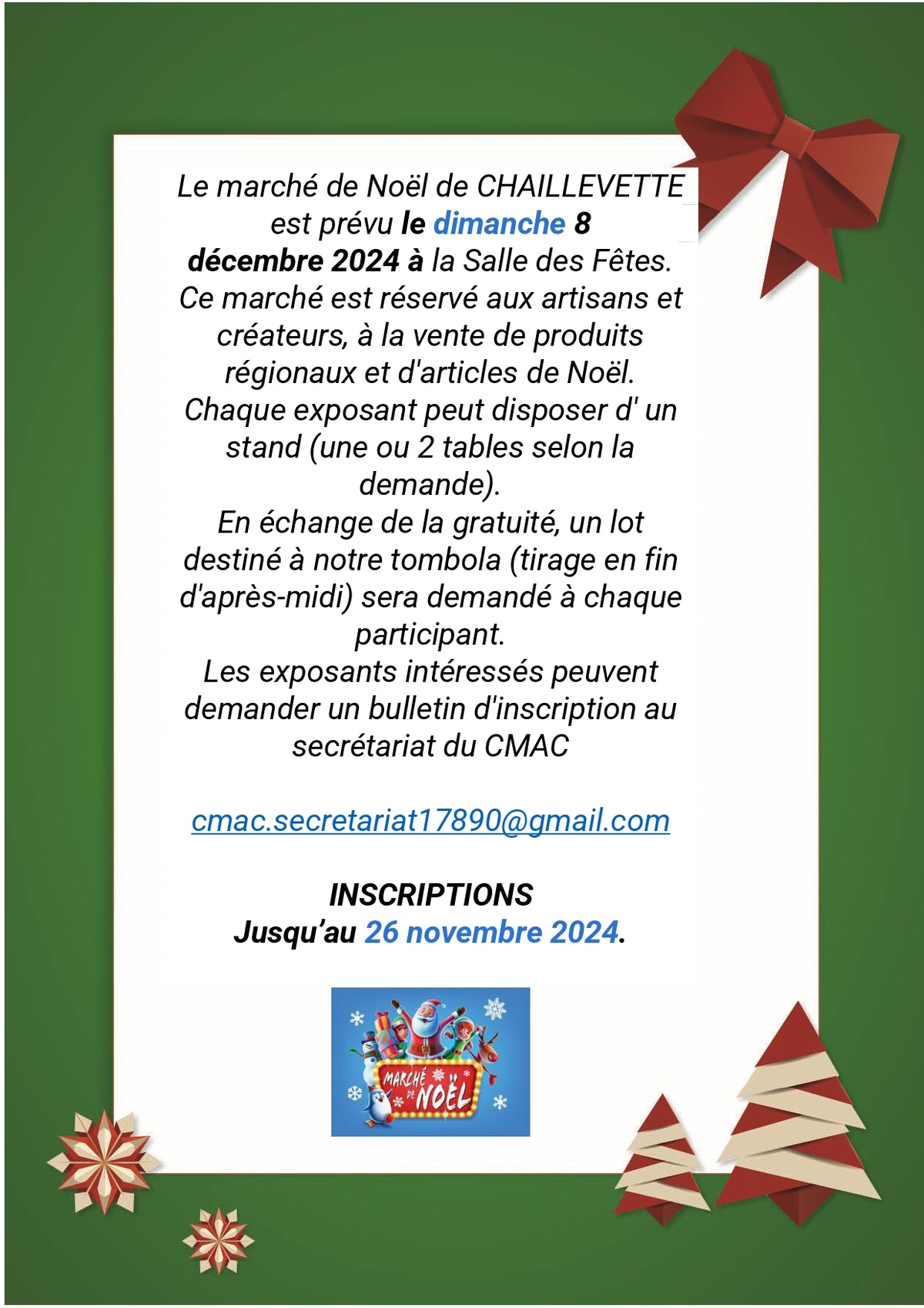 CMAC MARCHÉ DE NOËL