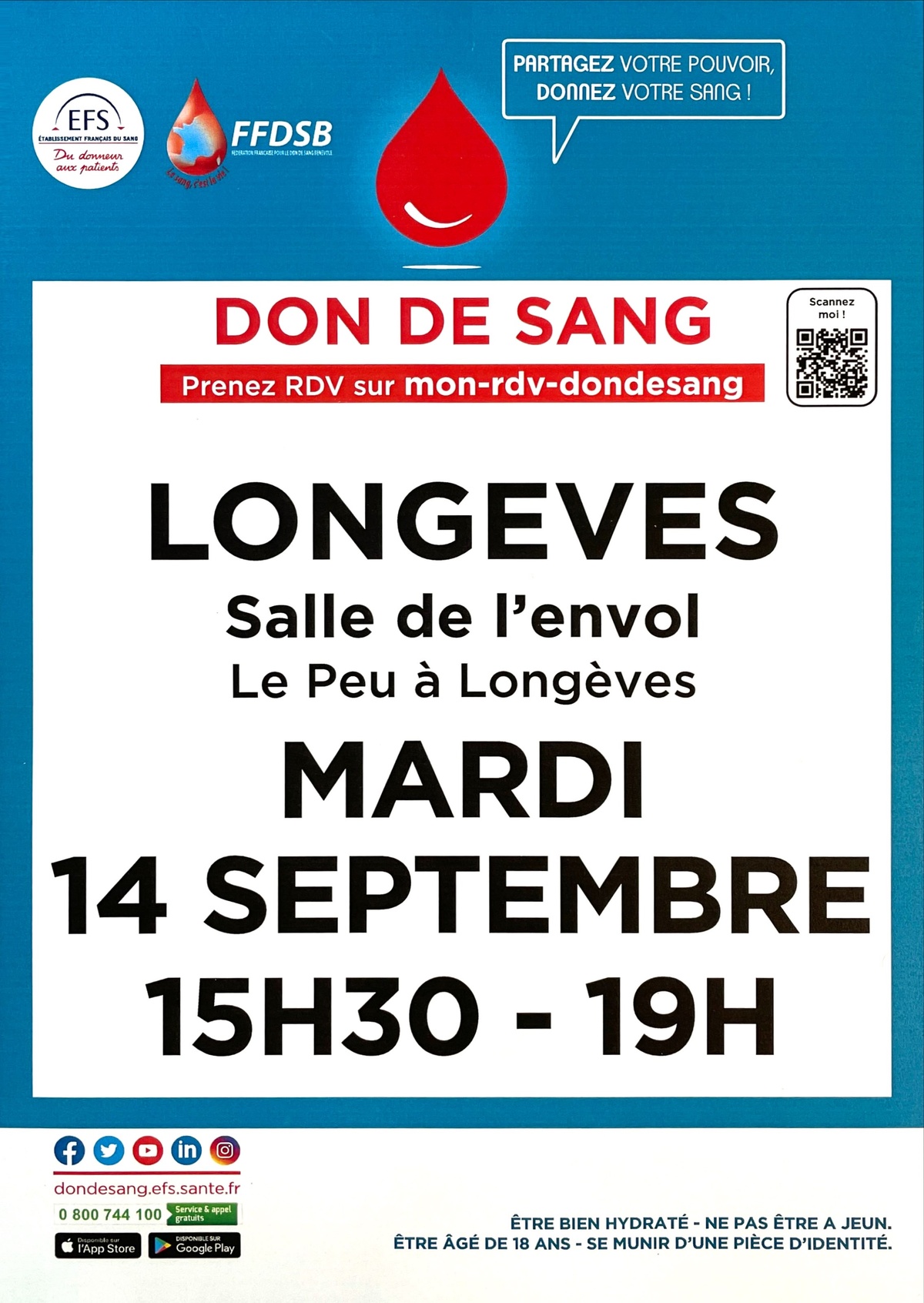 Blood donation at L’Envol: this Tuesday, September 14