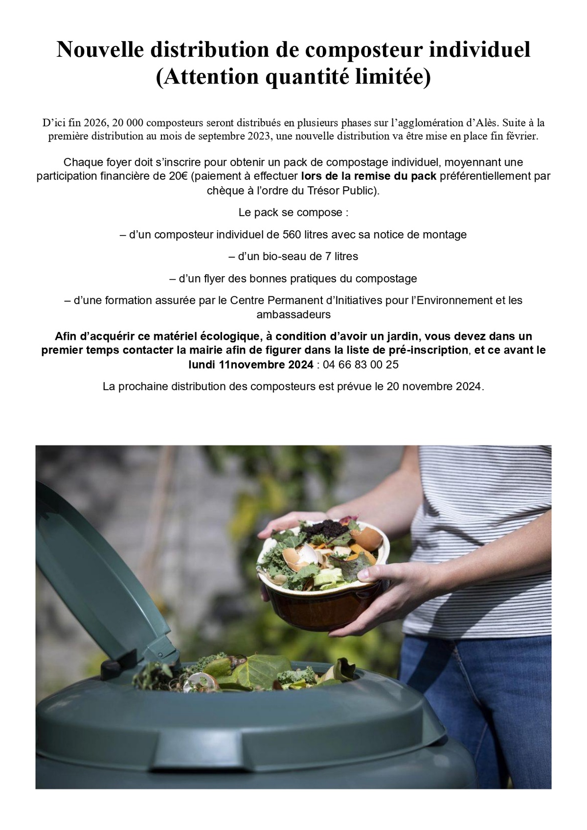 Nouvelle campagne de distribution de composteurs