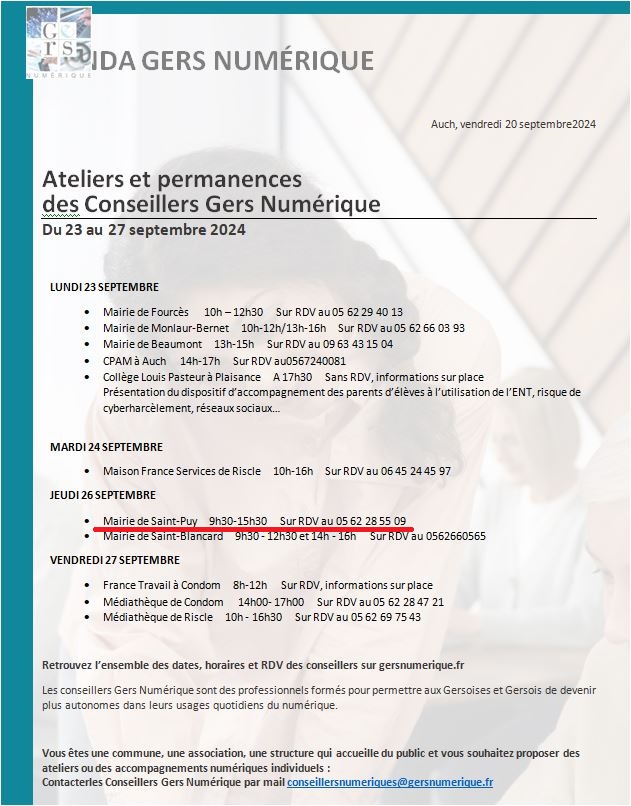 Agenda Gers Numérique