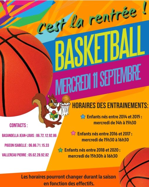 Reprise des entraînements Basket