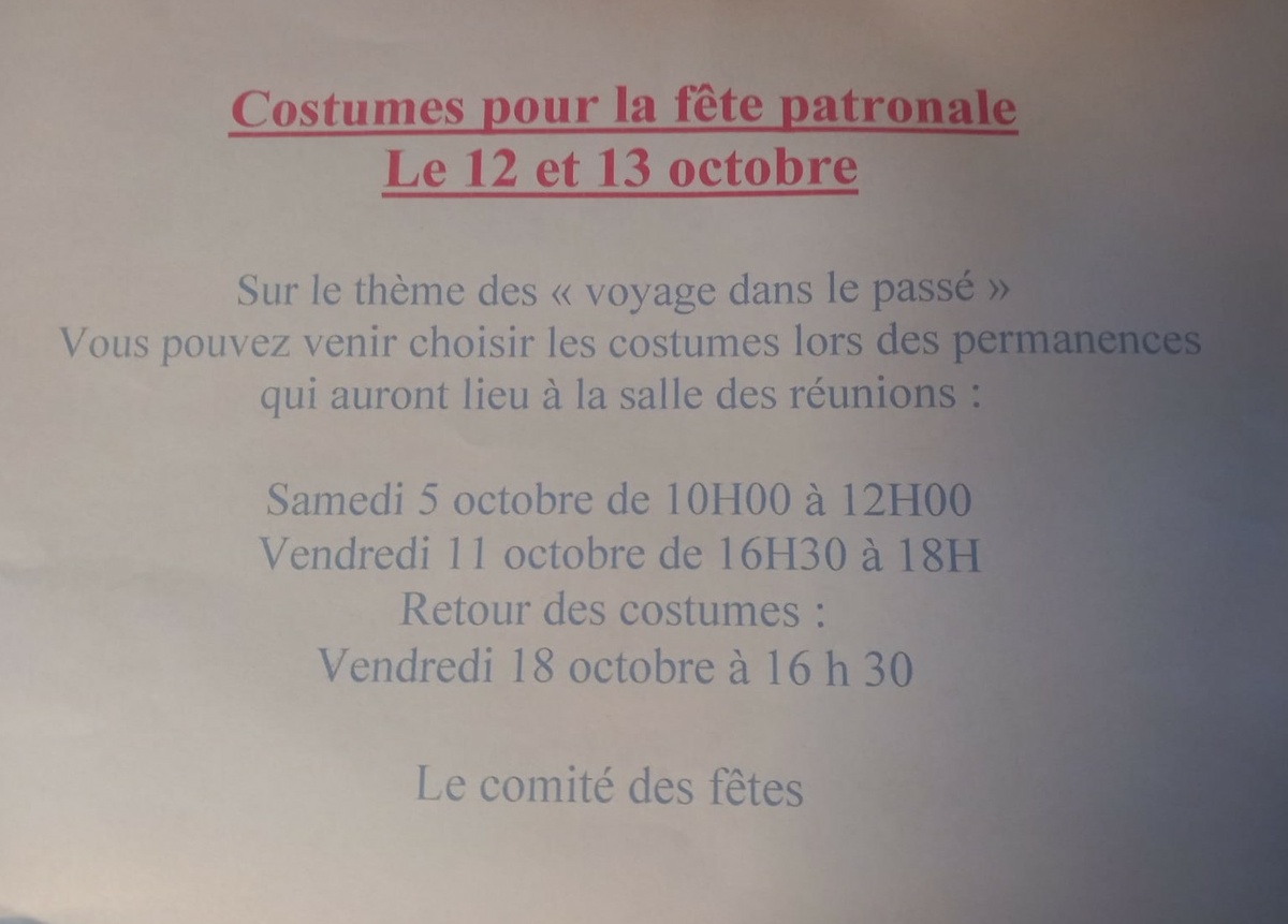 Comité des fêtes