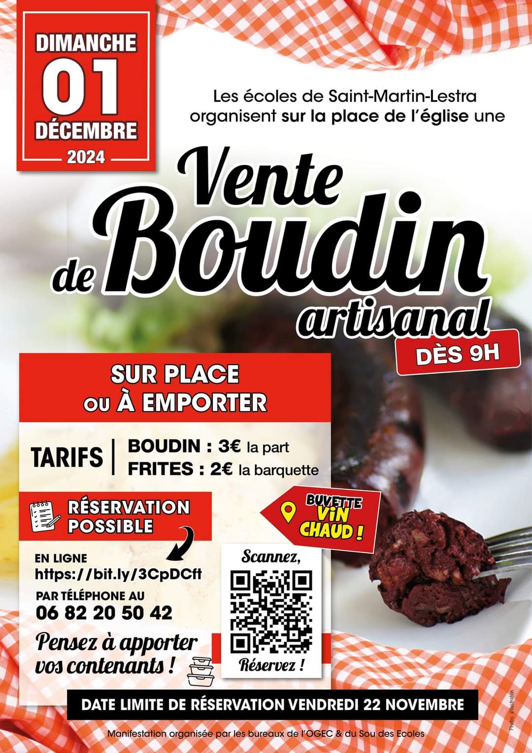 Vente de boudin