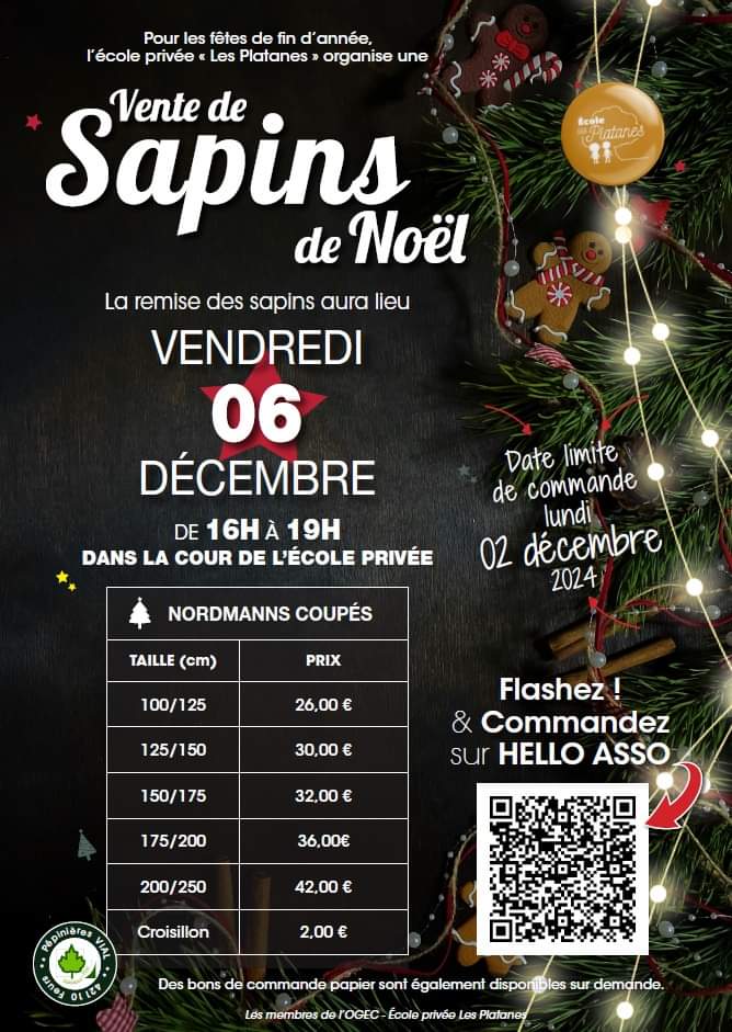 Vente de sapins