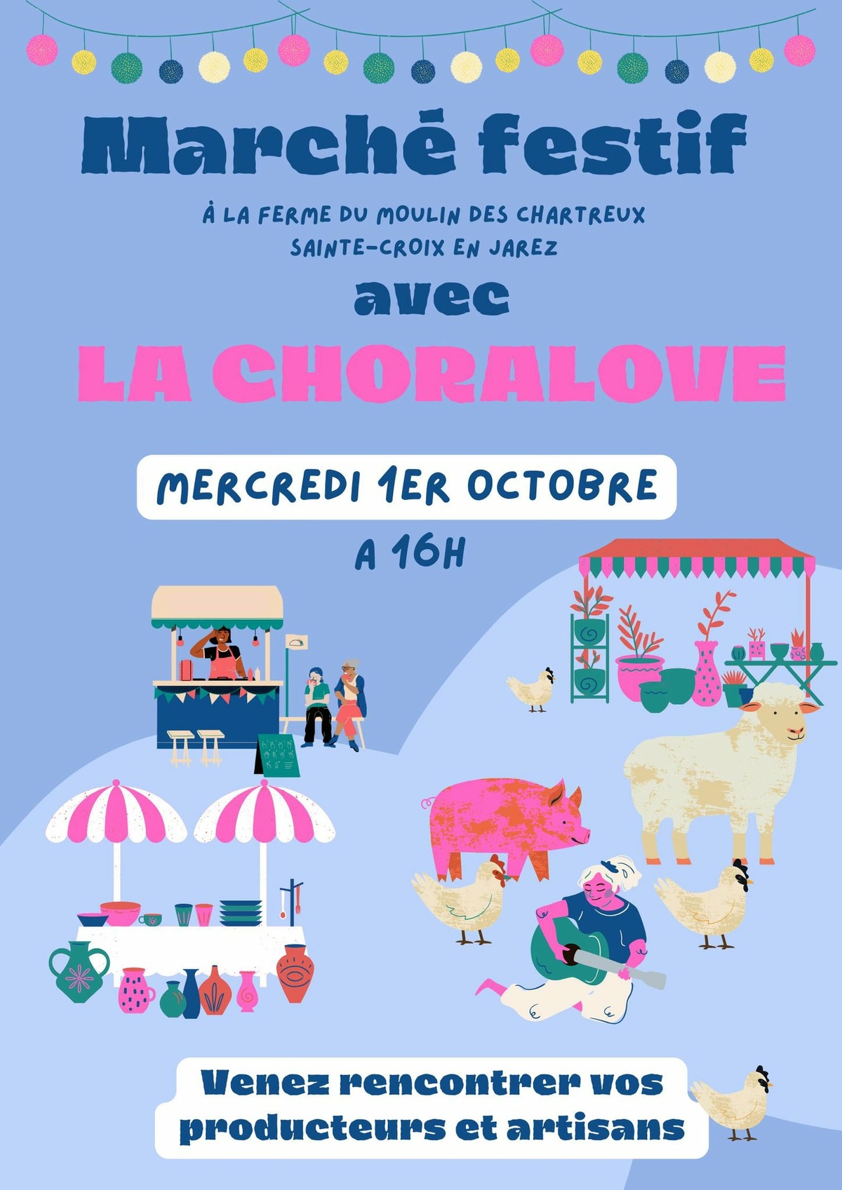 Affiche Marché festif