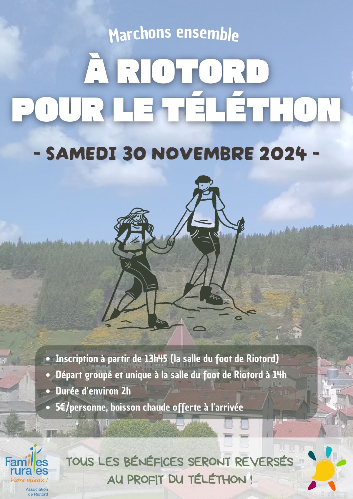 😀Marchons ensemble pour le téléthon:Familles rurales 30/11