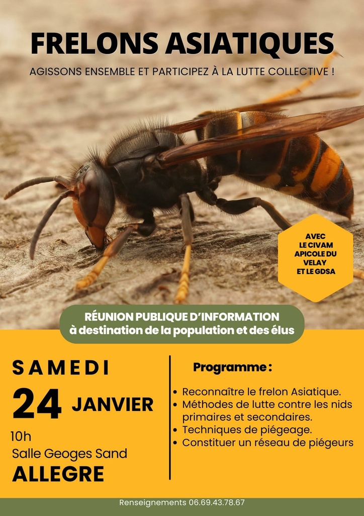 Réunion le 24/1/2026 Salle Georges Sand