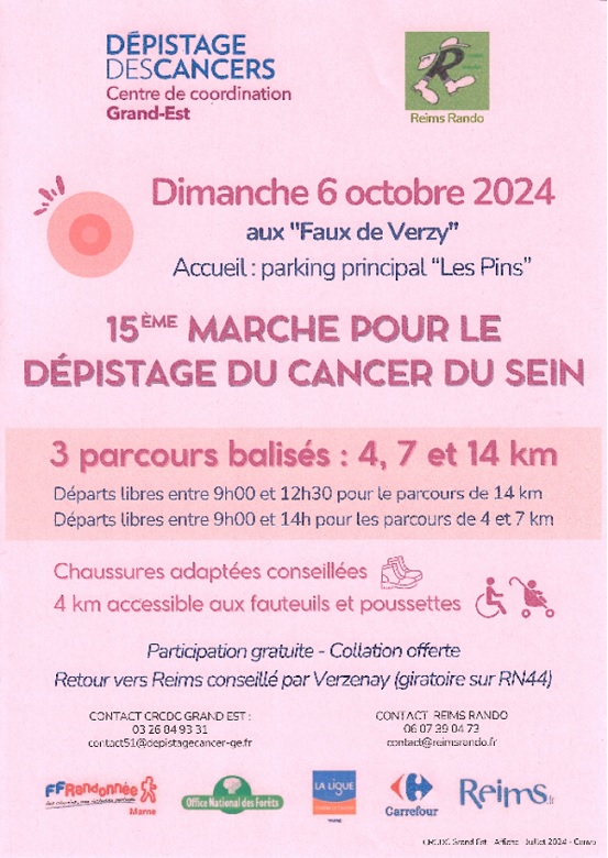 marche pour le dépistage du cancer du sein