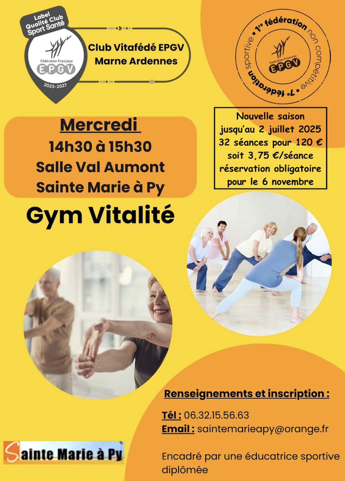 Gym: Inscriptions pour la nouvelle saison