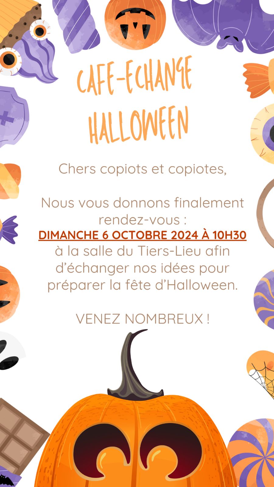 👻 ! Attention, changement de date ! 👻