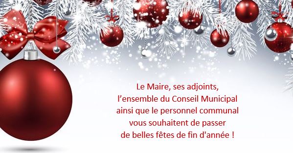 Bonnes fêtes de fin d'année ! - Mairie de Panissières