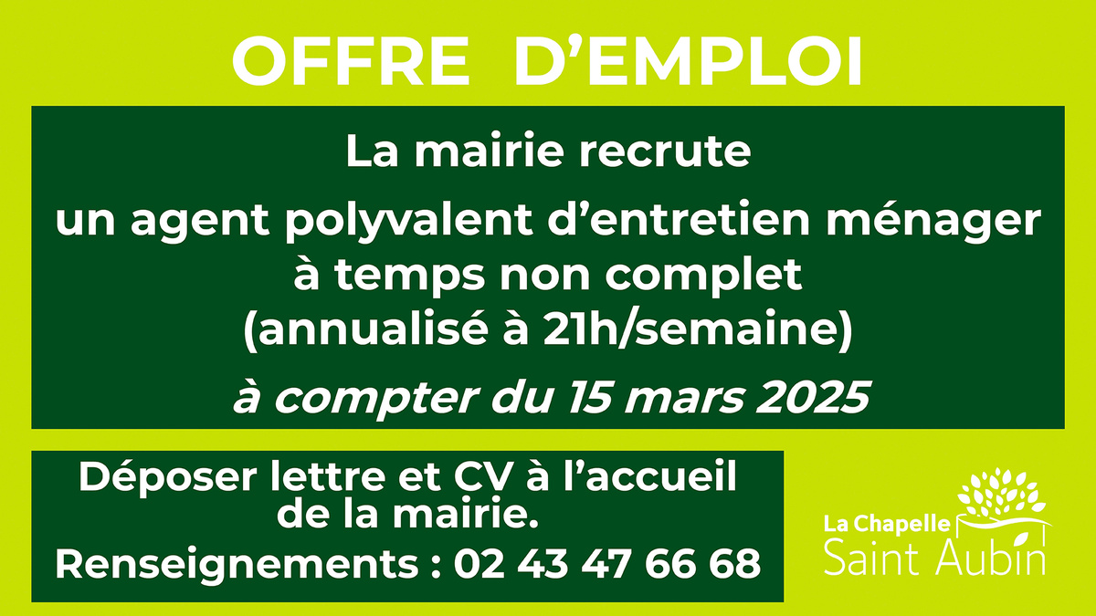 La commune recrute