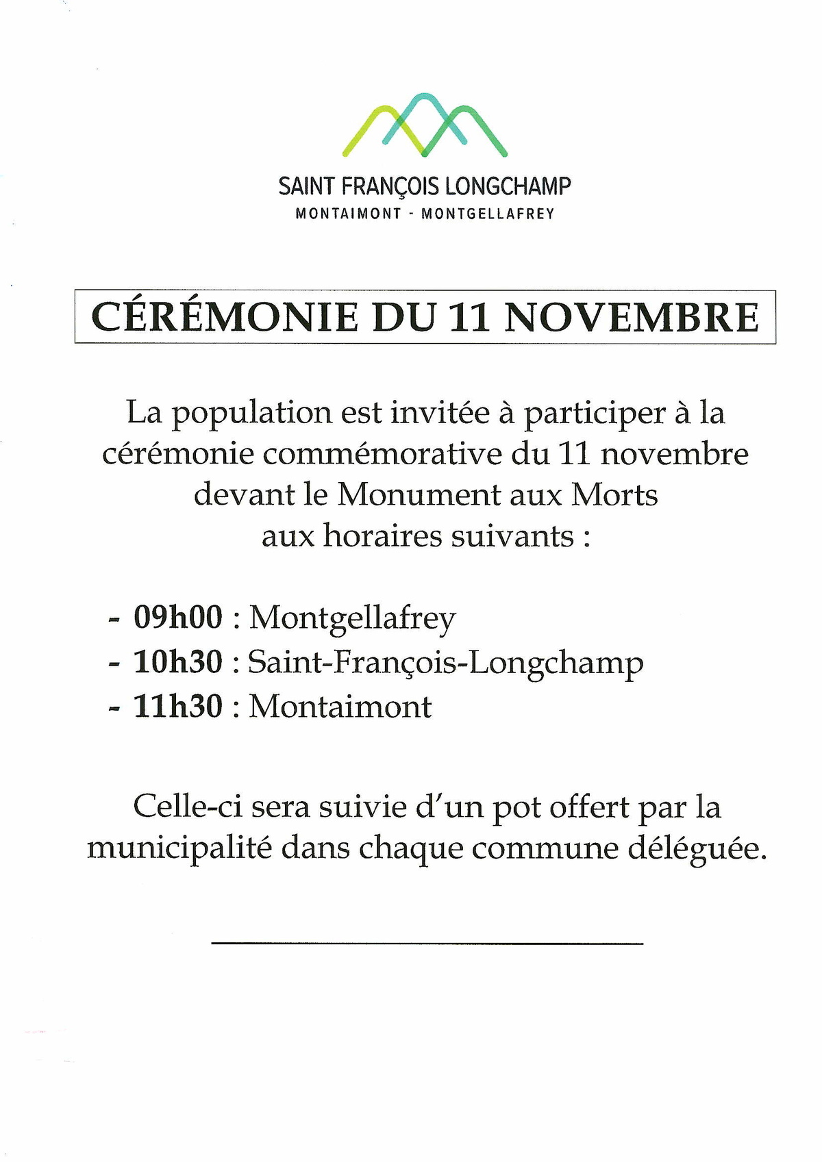 Commémorations du 11 novembre