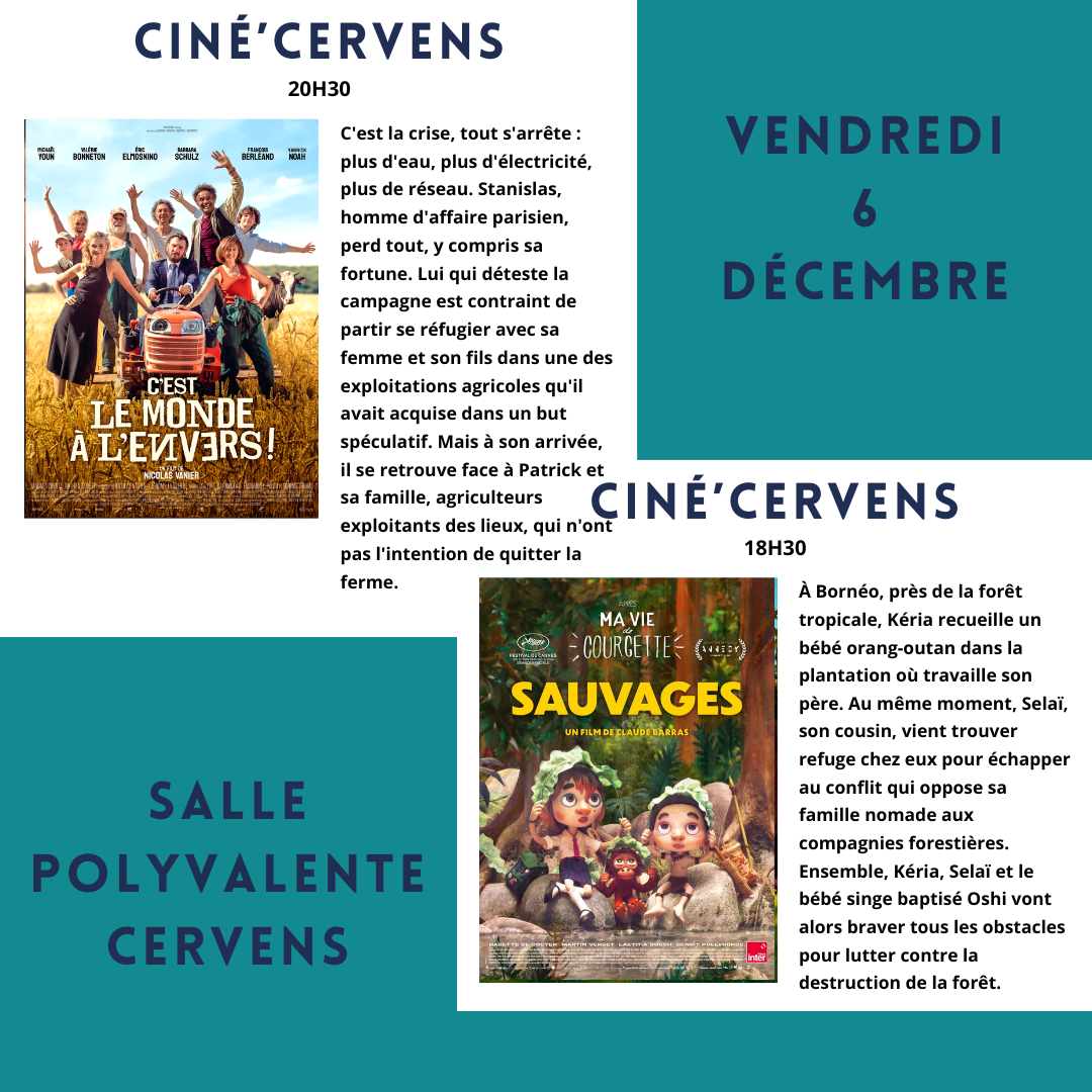 Ciné'Cervens du vendredi 6 décembre