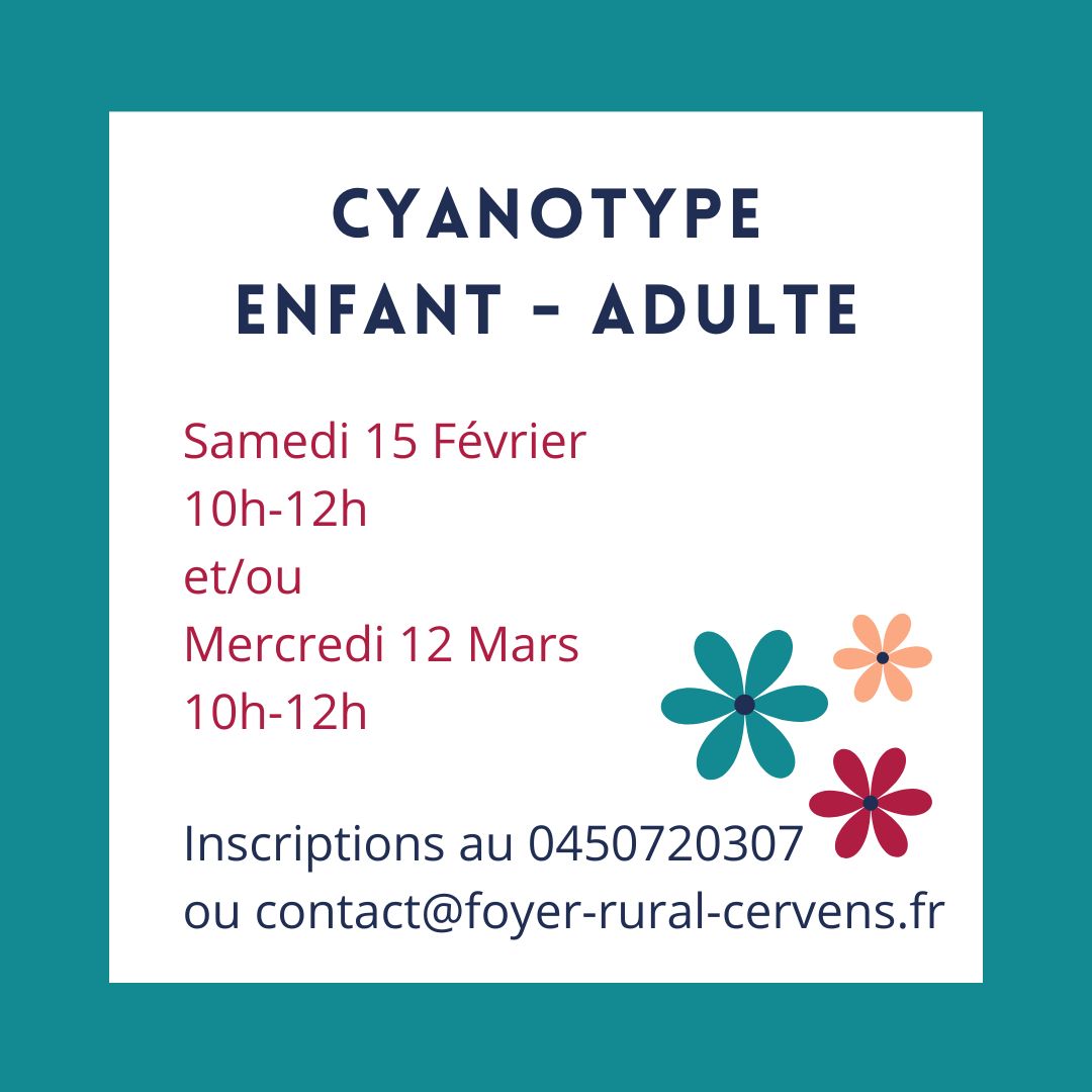 C'est le bon moment pour vous inscrire ! La magie du cyanotype c'est l'art d'imprimer grâce au soleil, venez apprendre !