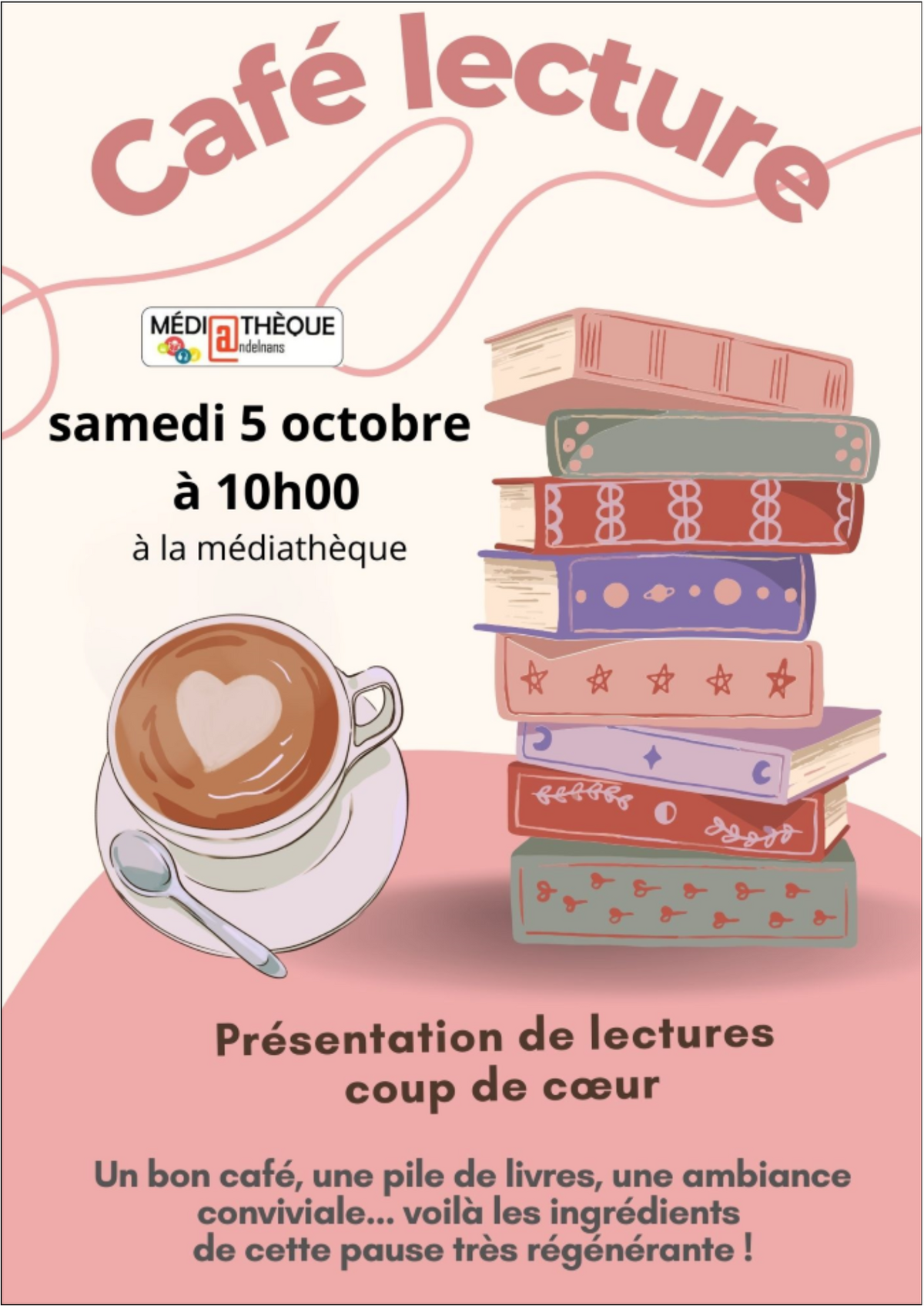 NOUVEAU ! Café lecture à la médiathèque municipale