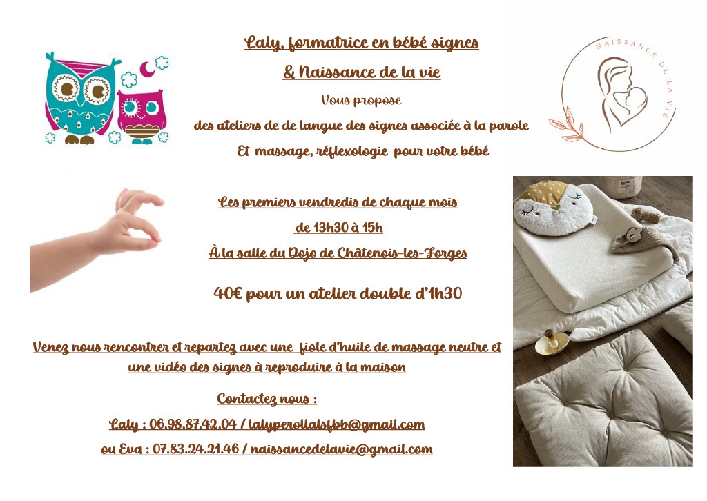 ATELIER BEBE SIGNES ET MASSAGE