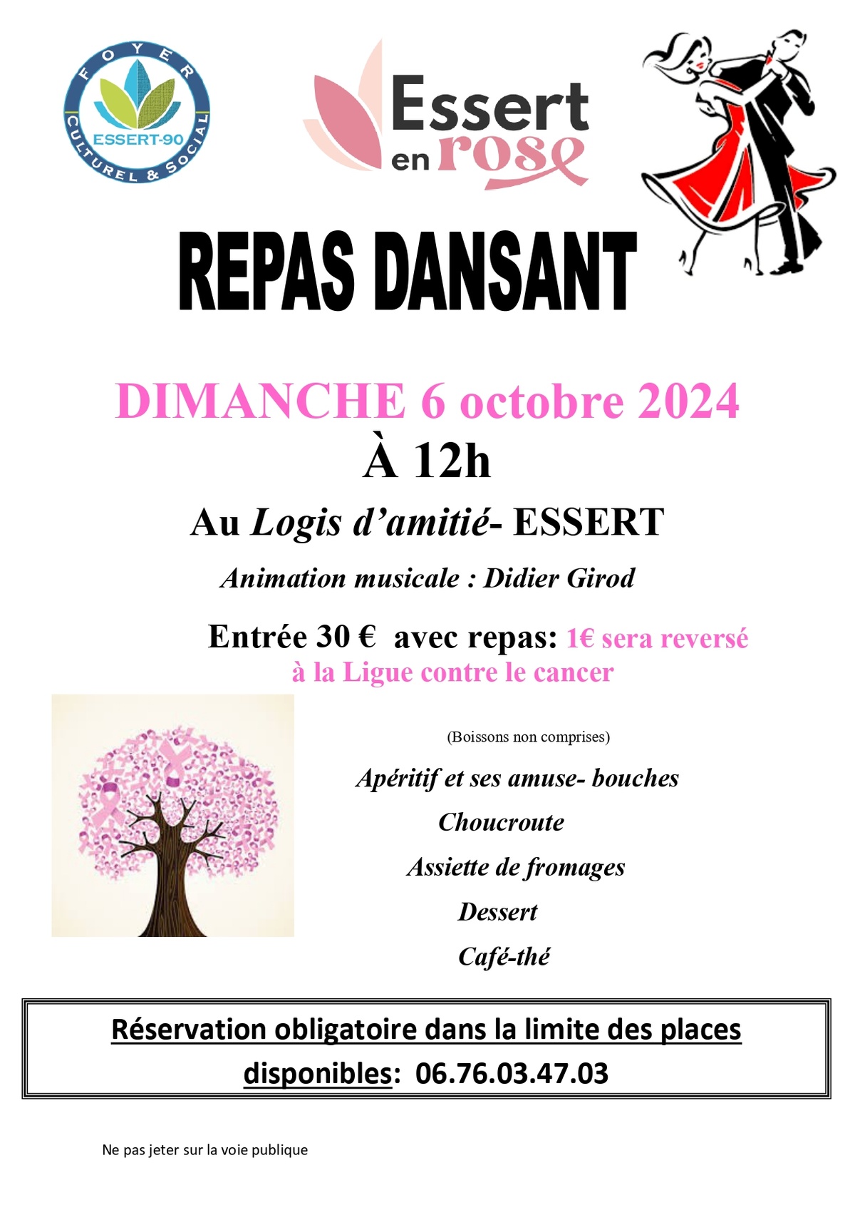 Repas dansant le 06 Octobre